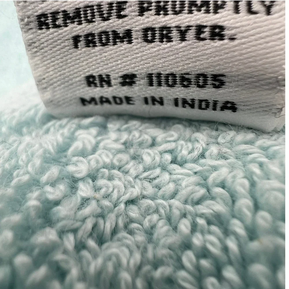 Grayson Collection Bath Towels Set of 4 Large Seafoam Blue NWOT Cotton Honey